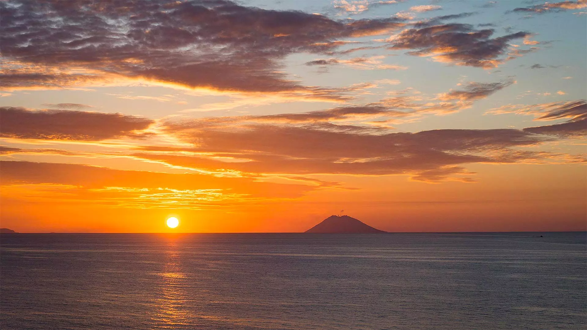 Il tramonto sul mare nei dintorni del Residence Midenza a Capo Vaticano